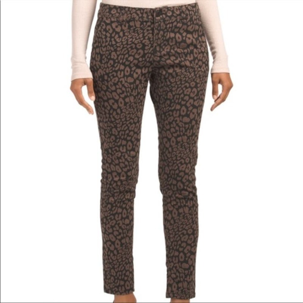 Sanctuary Leopard Print Twill Pant‎ in Brown and Black, Size 28